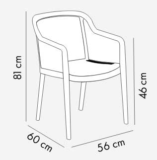 Baštenska stolica Tilia Octa Mink - detalj