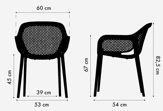 Baštenska stolica Tilia Atra Beige Anthracite Black - detalj