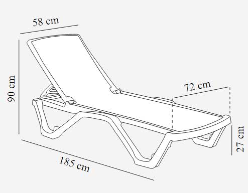 Tilia Baštenska ležaljka Mare Golden Brown Black - detalj