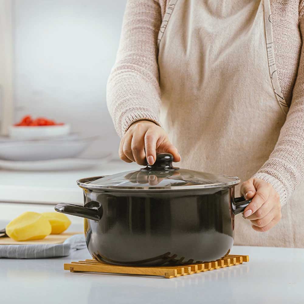 Šerpa sa rešetkom za pomfrit i staklenim poklopcem Nava 10-053-003 - detalj