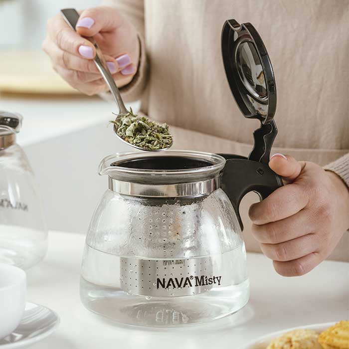 Stakleni čajnik sa infuzerom 1100ml Nava Misty - detalj