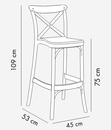 Barska stolica Tilia Capri 75 Coffee - detalj