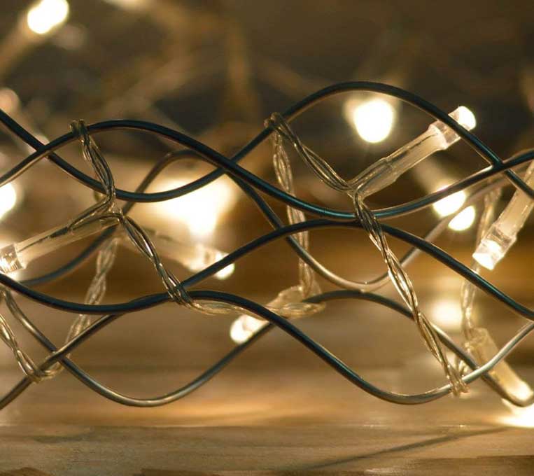 Novogodišnji LED venac na baterije 30cm - detalj