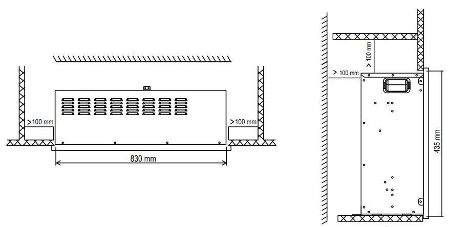 Električni ugradni multikolor kamin 2kW FKKI05 - detalj