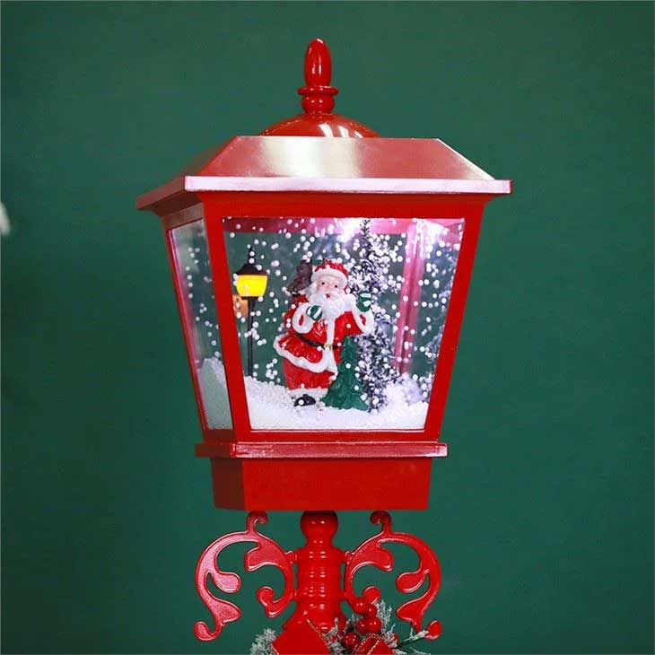Ulična Lampa Sa Snegom i Melodijama 180 cm Red Monti - detalj
