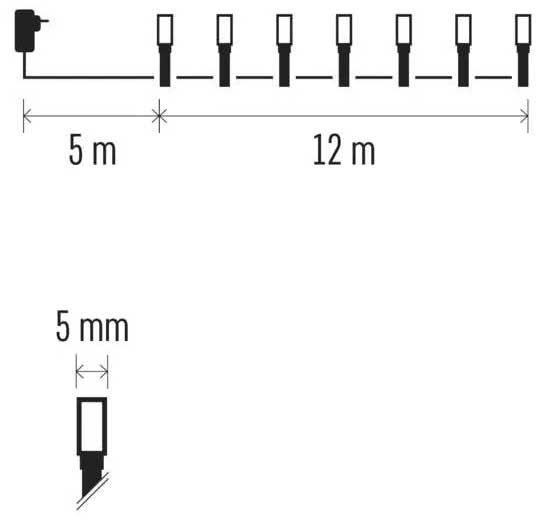 LED lampice sa 120 višebojnih dioda Multi-Effect Emos D4AM08 - detalj