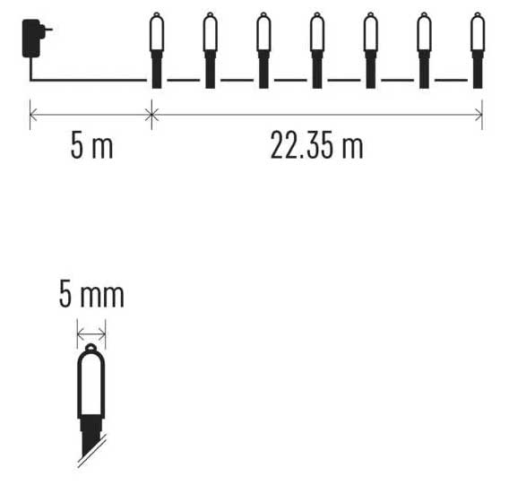 LED lampice sa 150 dioda Vintage Emos D4AW12 - detalj