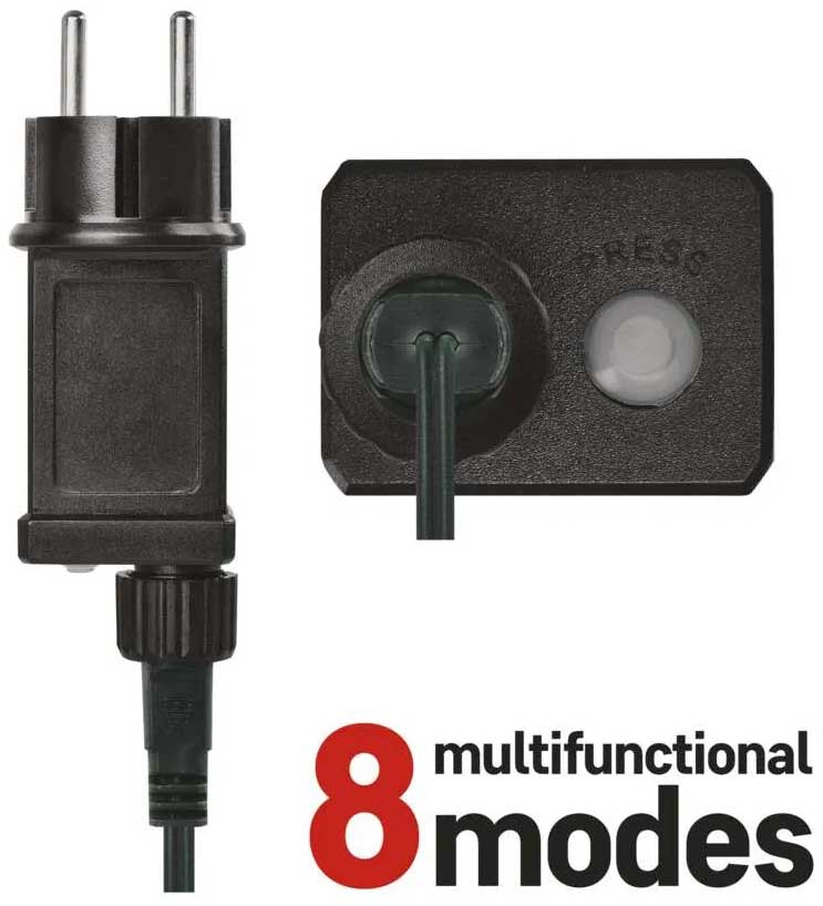 Multikolor lampice za spoljnu upotrebu Sa više režima rada 80 LED 8m Emos D5AM05 - detalj