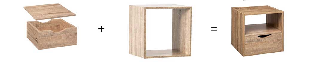 Fioka Za Mix n Modul Police 5Five MDF NATURAL - detalj