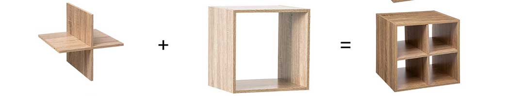 Pregrada - Uložak Za Mix n Modul Police 5Five MDF NATURAL - detalj