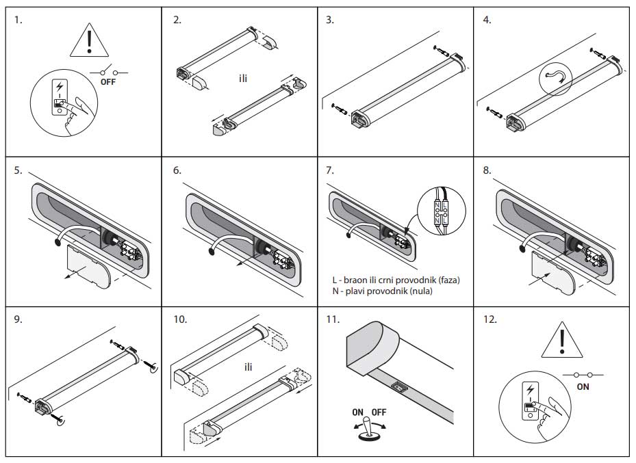 LED lampa sa prekidačem 15W KL5-60/SN - detalj