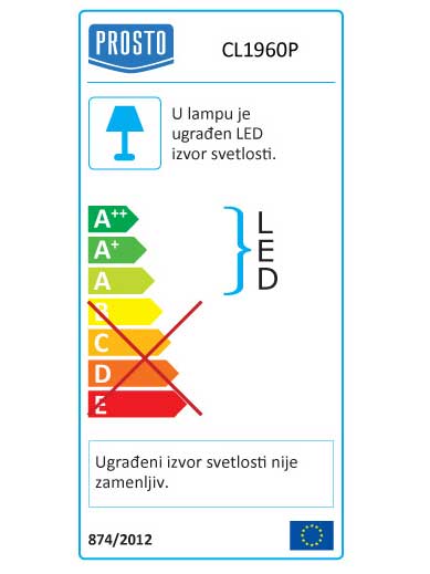 LED lampa sa senzornim prekidačem 9W - detalj