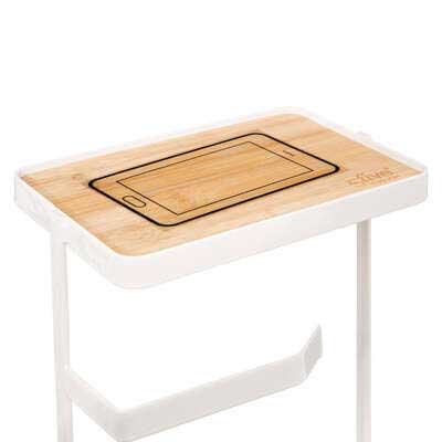 Držač Toalet Papira Sa Postoljem Za Telefon White Five Simply Smart - detalj