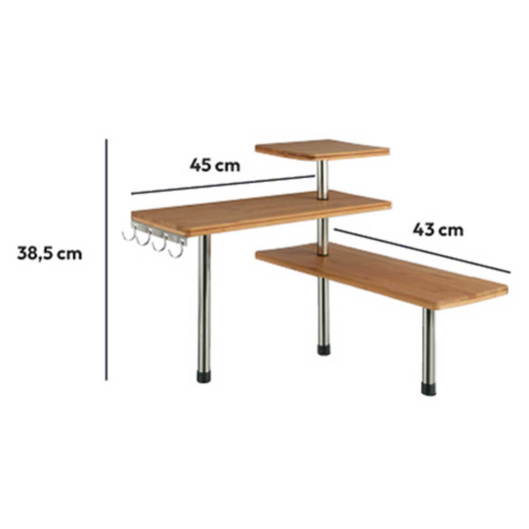 Ugaona Kuhinjska Polica sa 3 Nivoa 5five Simply Smart - detalj
