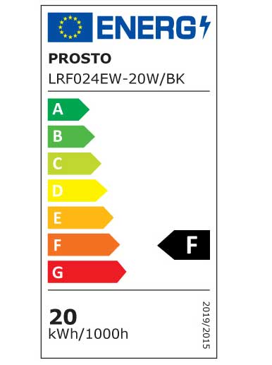 LED reflektor 20W Dnevno svetlo LRF024EW-20W/BK - detalj