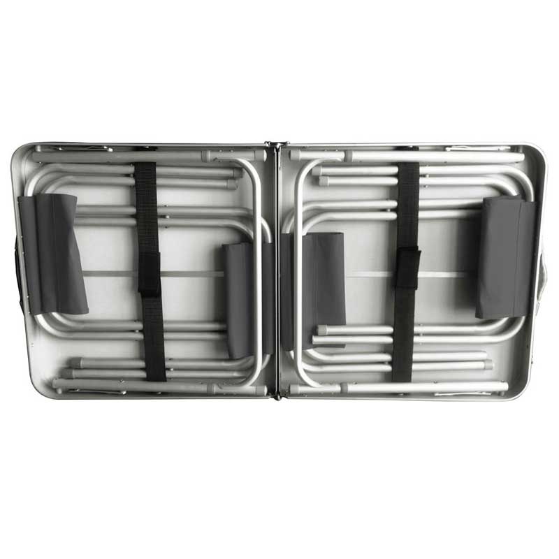 Sklopiva prenosiva garnitura za kampovanja i izlete Sto sa četiri stolice - detalj