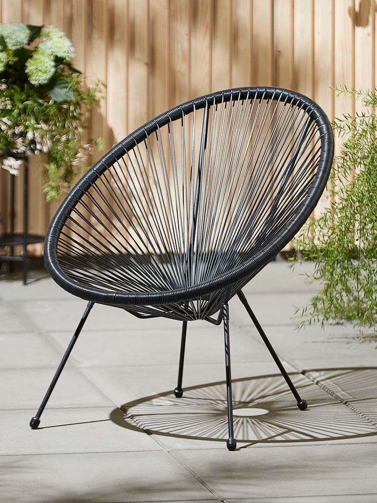 Kufi Atmosphera Black - Lounge Baštenska Garnitura - 2 Fotelje i Stočić - detalj