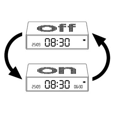 Reverzibilni stoni sat sa alarmom Lexon Flip Premium Lavanda - detalj