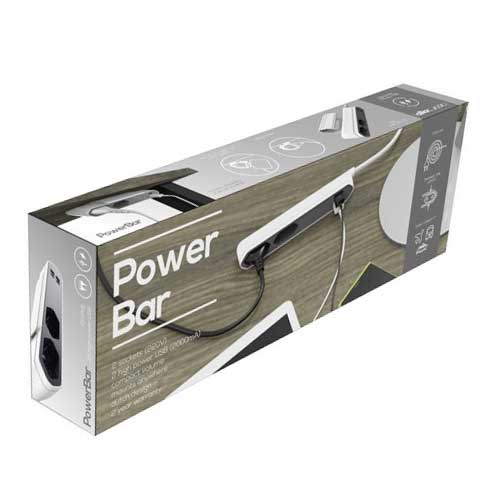 PowerBar produžni kabl sa nosačem 2xC-utičnice 2xUSB 1.5m Red - detalj