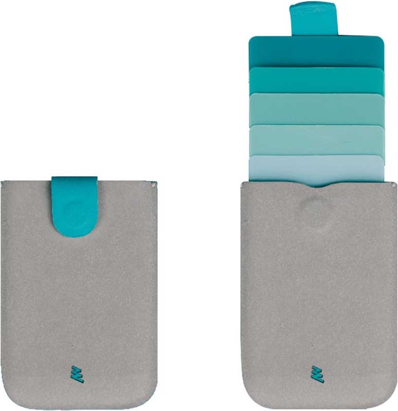 Kaskadni novčanik za kartice DesignNest aqua-sivi - detalj