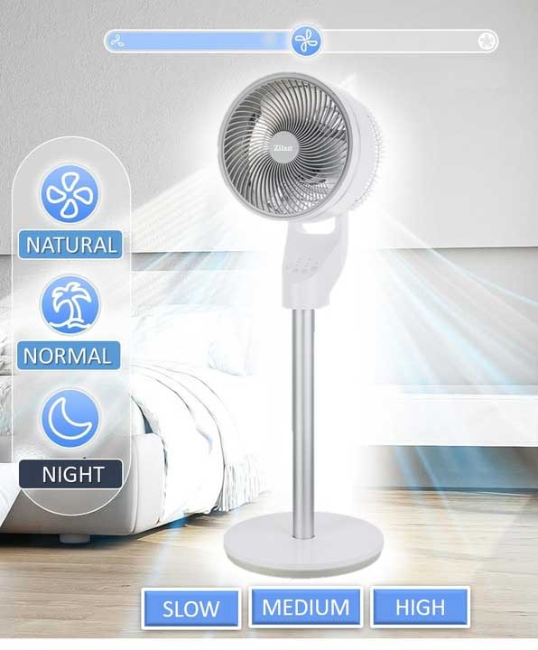 Podni ventilator sa daljinskim upravljačem i tajmerom Zilan ZLN1016 - detalj