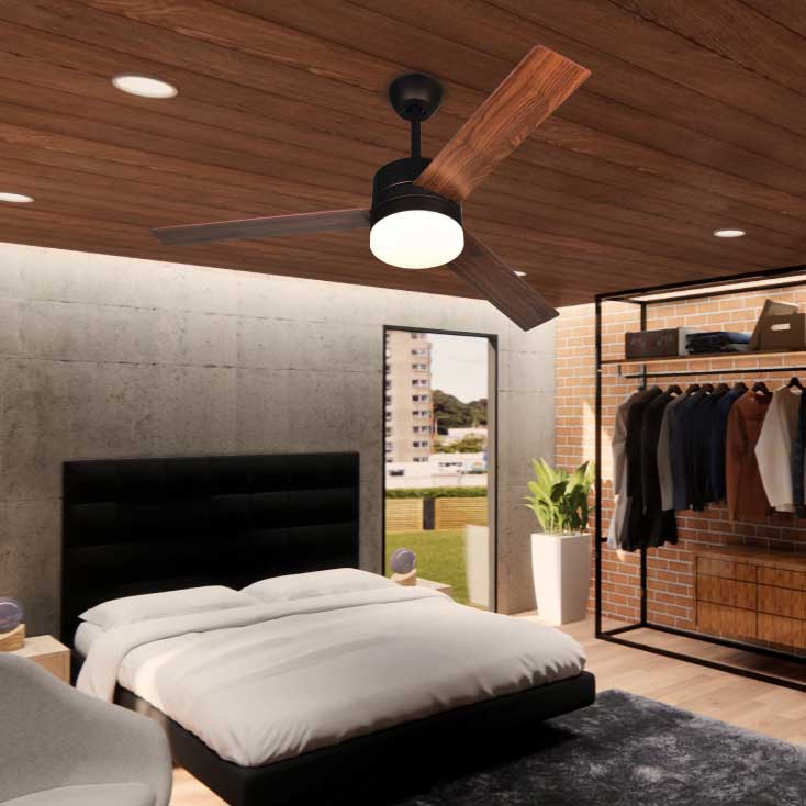 Plafonski ventilator sa LED svetlom promenljive boje 132cm CFB004L-3/30 - detalj