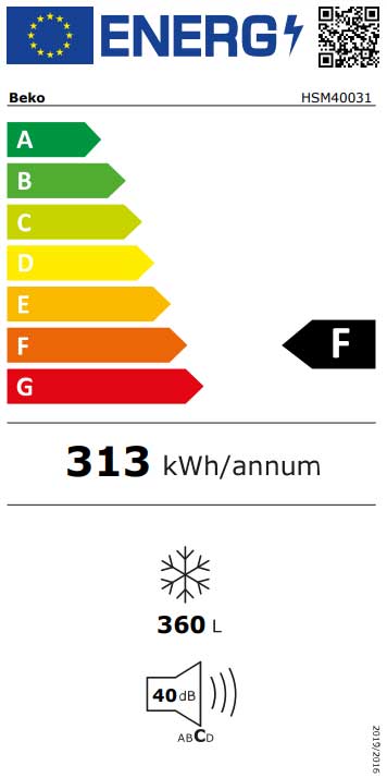 Beko Horizontalni zamrzivač 360L HSM 40031 - detalj