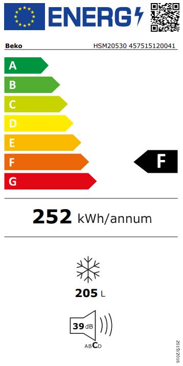 Beko Horizontalni zamrzivač 205L HSM 20530 - detalj