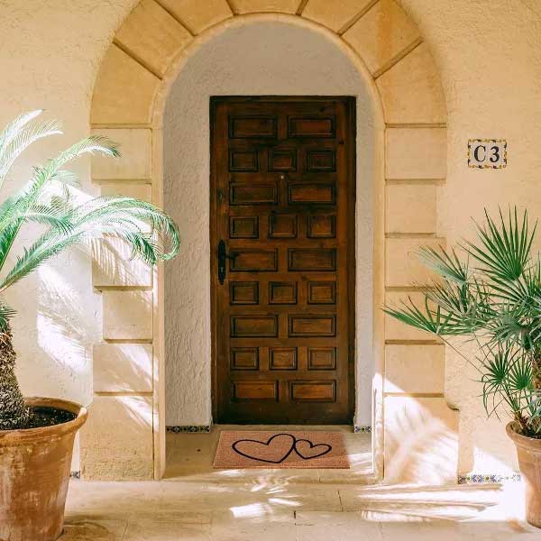 Otirač 45 x 75 cm Hearts- Od Kokosovog Vlakna - detalj