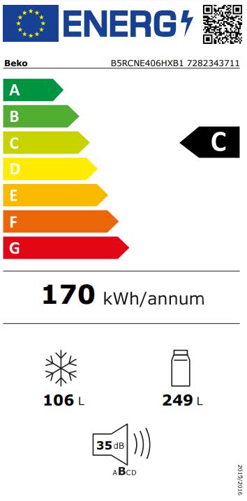 Frižider sa zamrzivačem Side-by-Side 580L Beko GN163140ZGBN - detalj