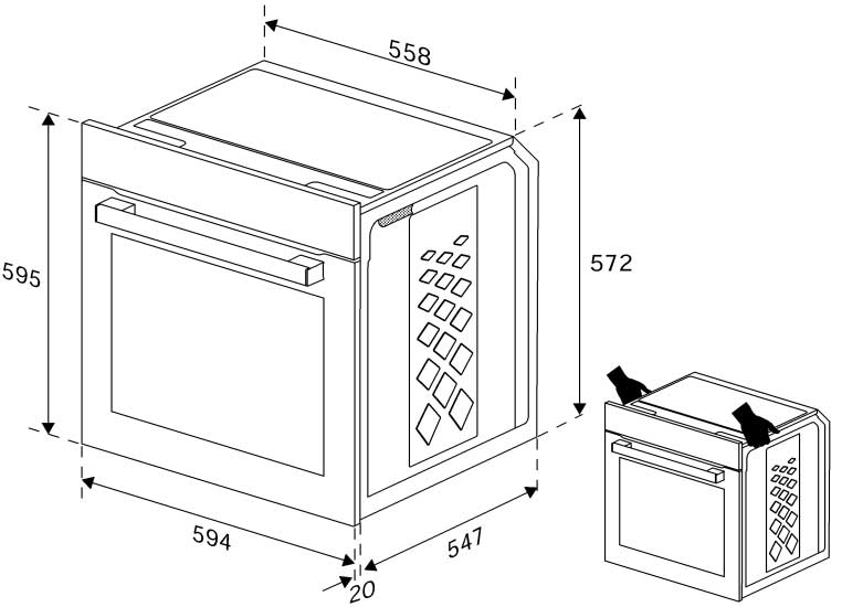 Ugradna električna rerna sa ventilatorom Beko BBIMA13300XS - detalj