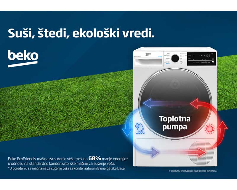 Mašina za sušenje veša 7kg Beko DF7414SX - detalj