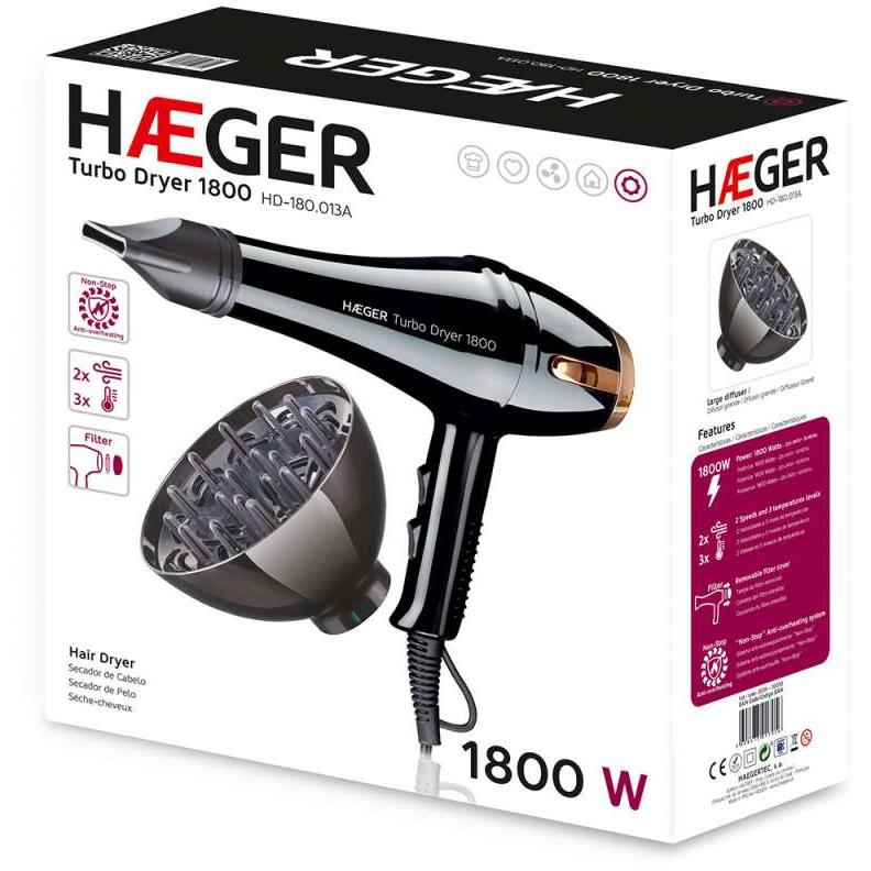 Haeger Fen za kosu sa difuzerom 1800W 180.013A - detalj