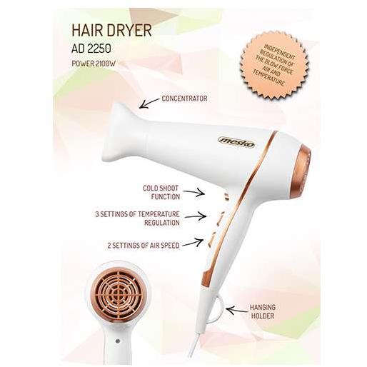 Mesko Fen za kosu 2100W MS2250 - detalj