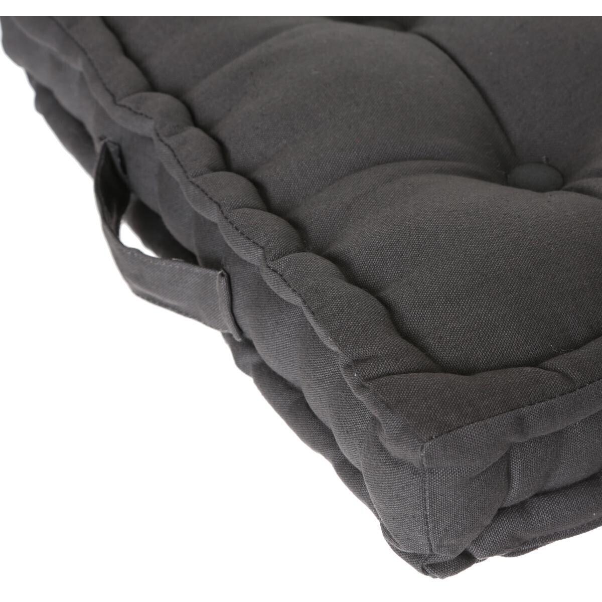 Atmosphera Podni Jastuk L. 40 X P. 8 X H. 40 Cm Pamuk Tamno Siva - detalj