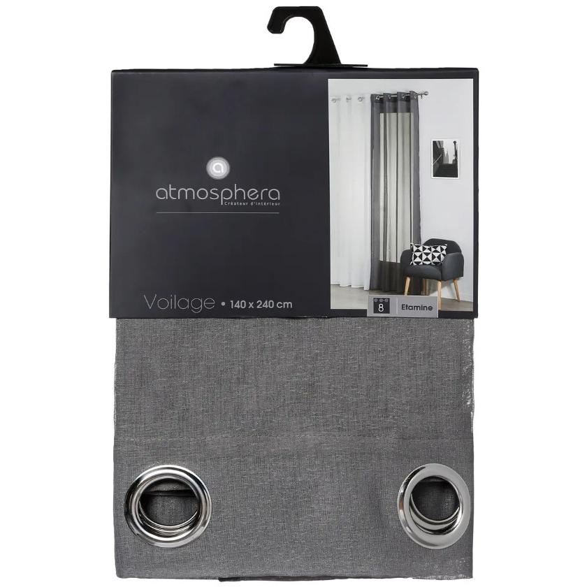 Atmosphera Zavesa Etamine Lg 140x240cm Poliester Siva - detalj