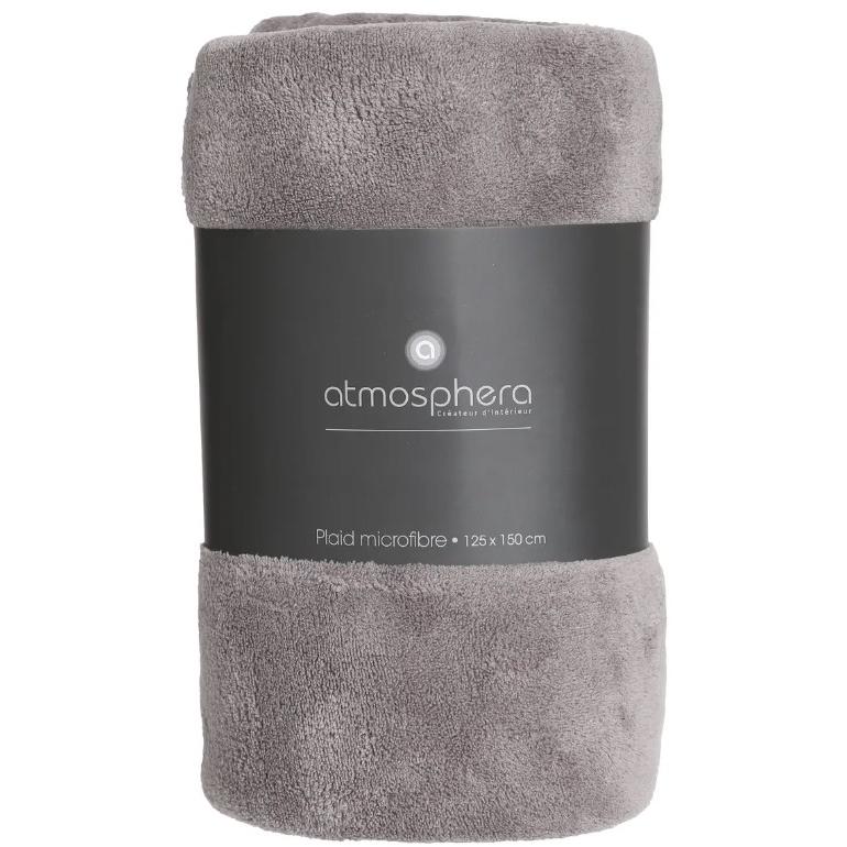 Atmosphera Ćebe 150x125cm, 0.530 Kg Poliester Siva - detalj