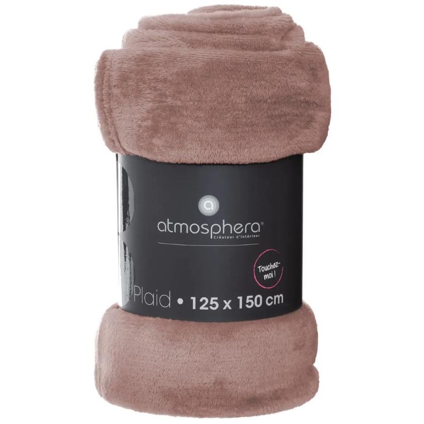 Atmosphera Ćebe Flanel 150x125cm 0.477 Kg Poliester Roza - detalj