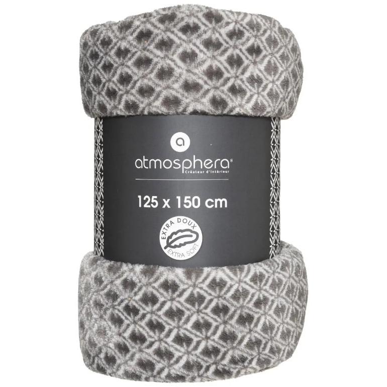 Atmosphera Ćebe Otto 150x125cm 0.470 Kg Poliester Siva - detalj