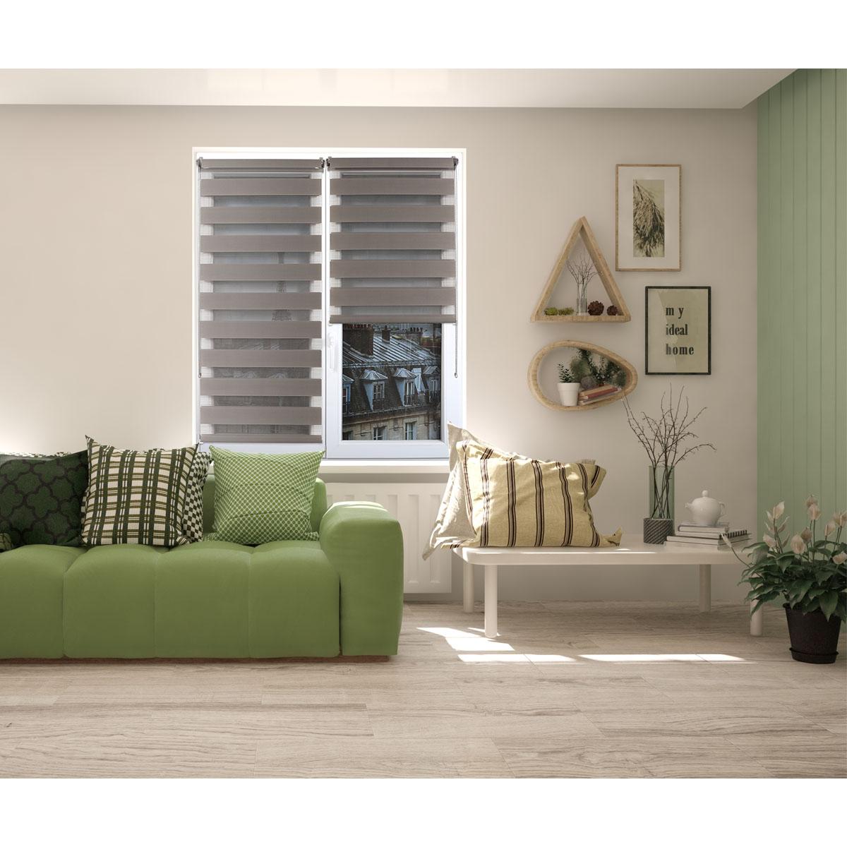 Luance Zebra Zavesa 90 x 180 cm - Taupe - detalj