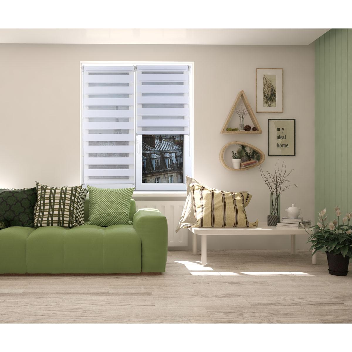 Luance Zebra Roletna 120x250 Cm Bela - detalj