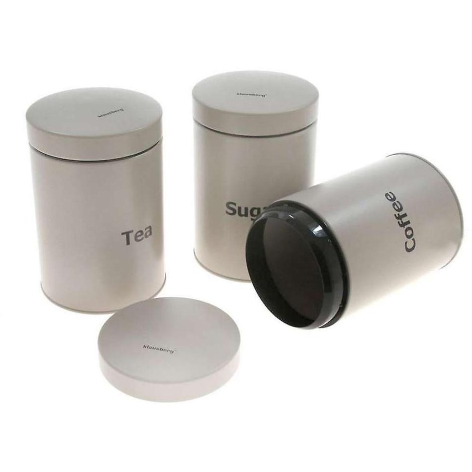 Klausberg Metalne kutije za kafu šećer ili čaj 3 kom. KB7452 - detalj