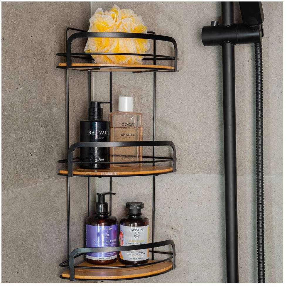 Ugaona polica za kupatilo 3 Nivoa Estia 12786 - detalj