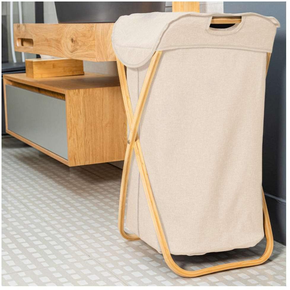 Sklopiva korpa za veš Bambus Estia - detalj