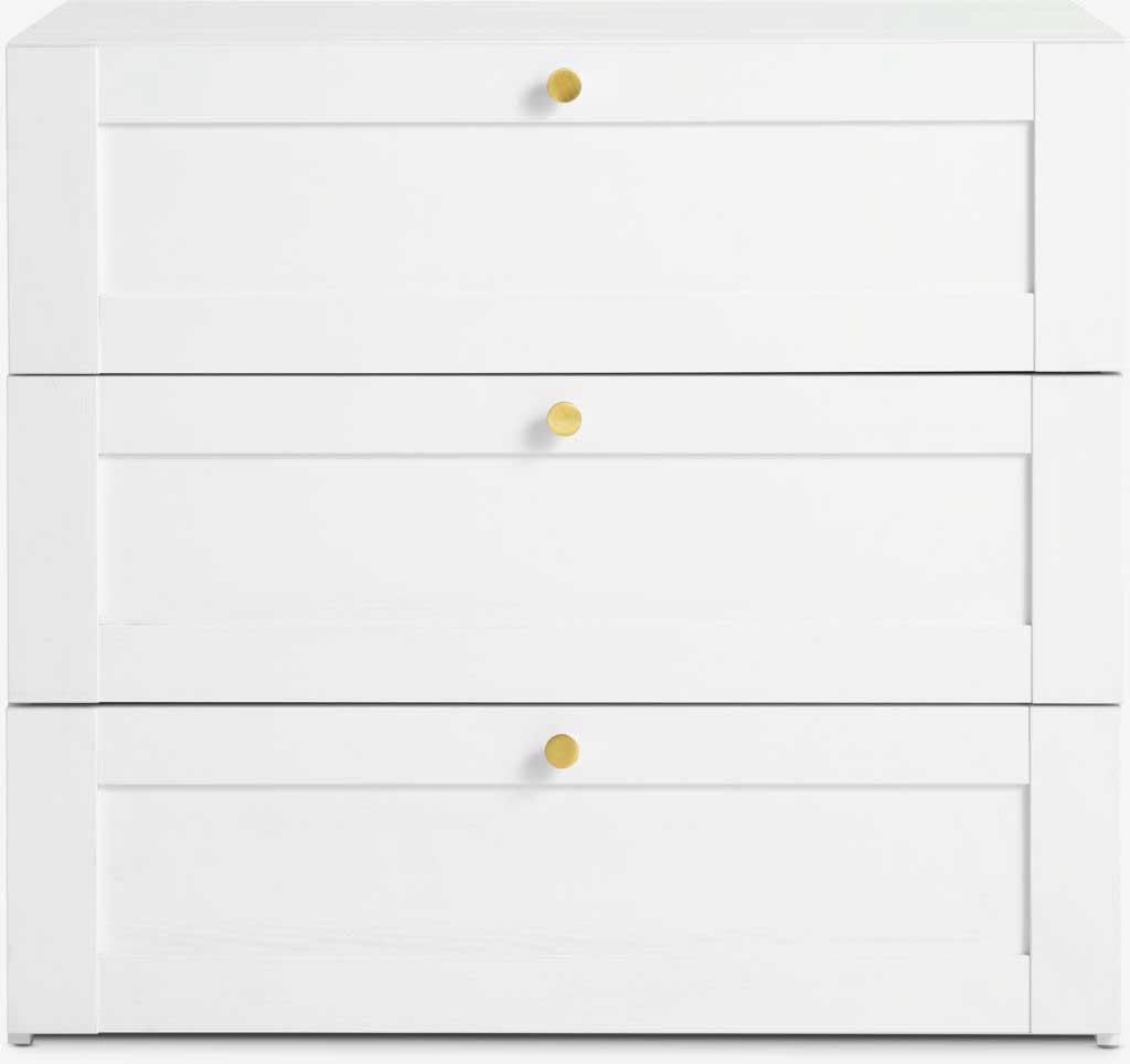 Komoda sa 3 Fioke u beloj boji - detalj