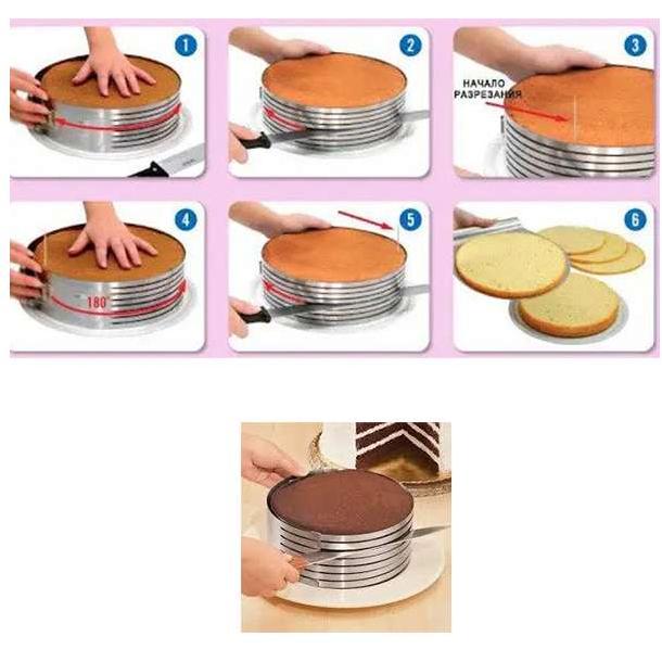 Kinghoff Modla za tortu sa nožem i plehom za sečenje KH1269 - detalj