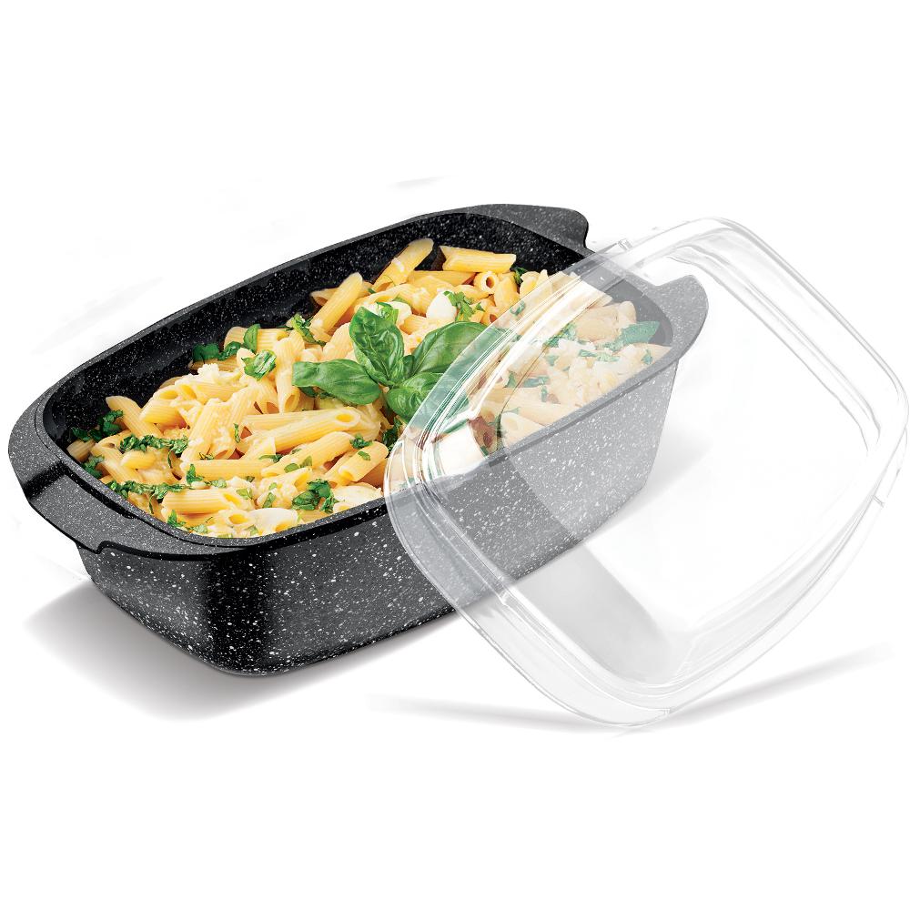 Duboka tepsija sa staklenim poklopcem 7.5L Lamart LT1156 - detalj