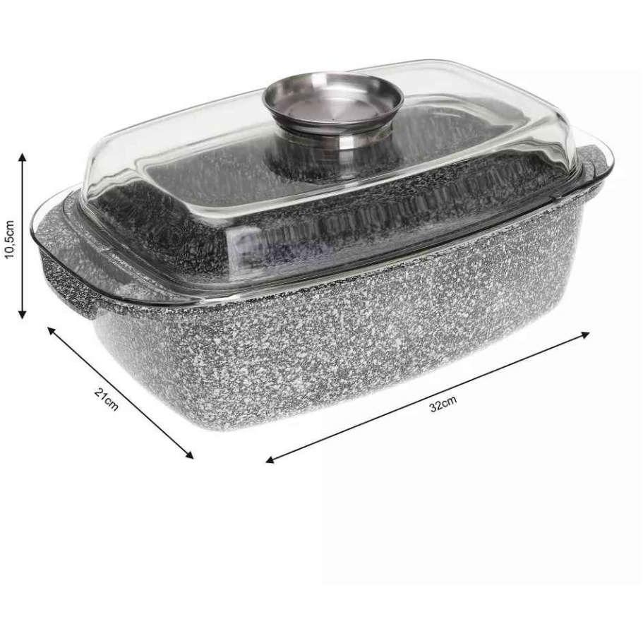 Klausberg Duboki pekač sa staklenim poklopcem KB7365 - detalj