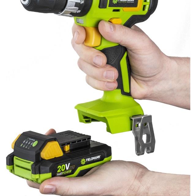 Fieldmann FDUV 70115-A akumulatorska bušilica 20V sa baterijom i punjačem - detalj