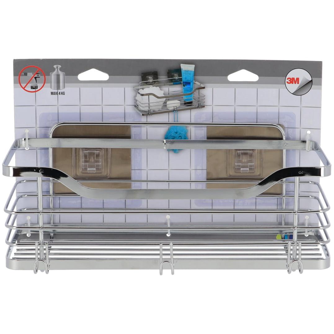 Tendance Žičana Pravougaona Polica 15,5x31x16,5cm Na Lepljenje Hrom - detalj